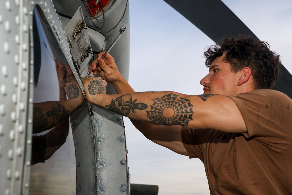 Frank E. Petersen Jr. conducts routine operations