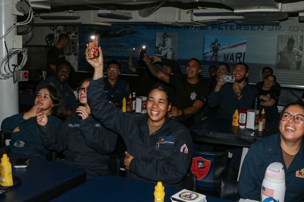 Frank E. Petersen Jr. hosts ice cream social