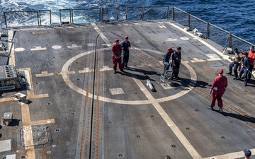 USS Bainbridge Aviation Fire Fighting Drill