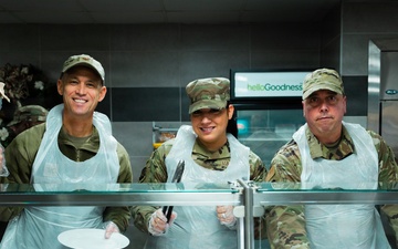 459th ARW leadership serves Holiday meal during the December 2025 UTA