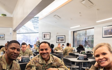 459th ARW Leadership serves Holiday meal during UTA