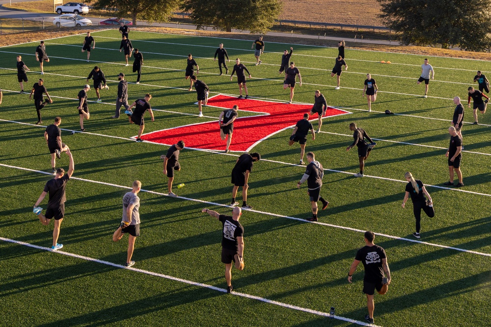 Brig. Gen. Wortham Joins 7th SFG(A) Soldiers for PT