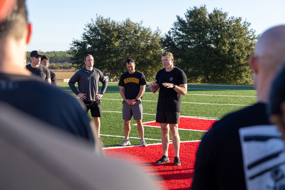 Brig. Gen. Wortham Joins 7th SFG(A) Soldiers for PT