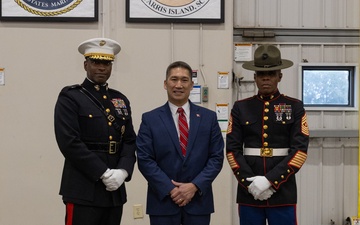 Under Secratary of the Navy Visits MCRD Parris Island