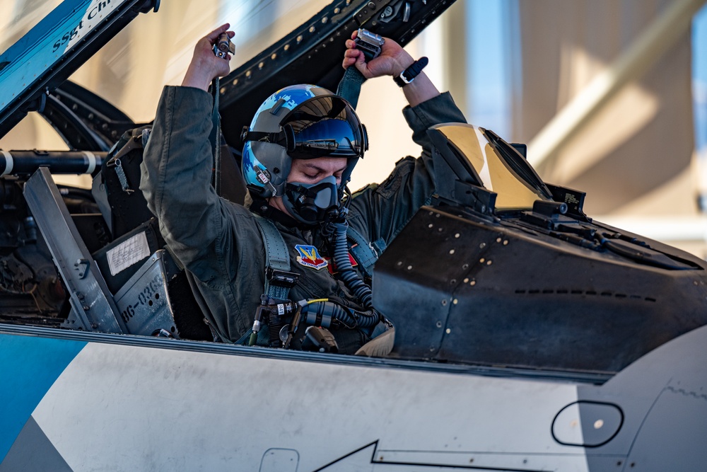 64th Aggressor Squadron pilot and crew chief