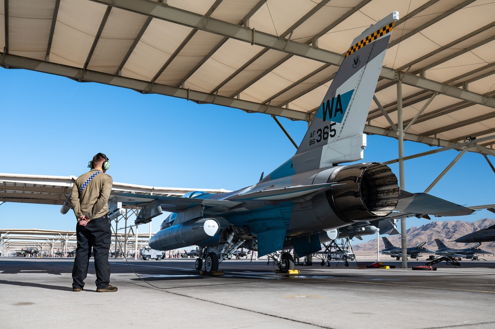 64th Aggressor Squadron pilot and crew chief