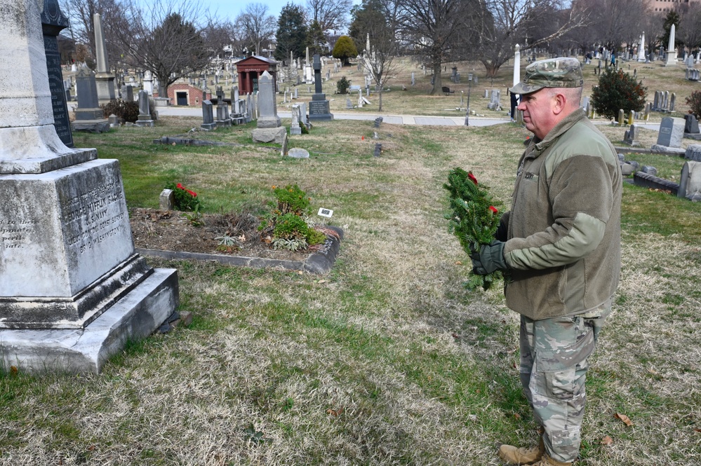 District of Columbia National Guard, District Community Attends Wreaths Across America at Congressional Cemetery