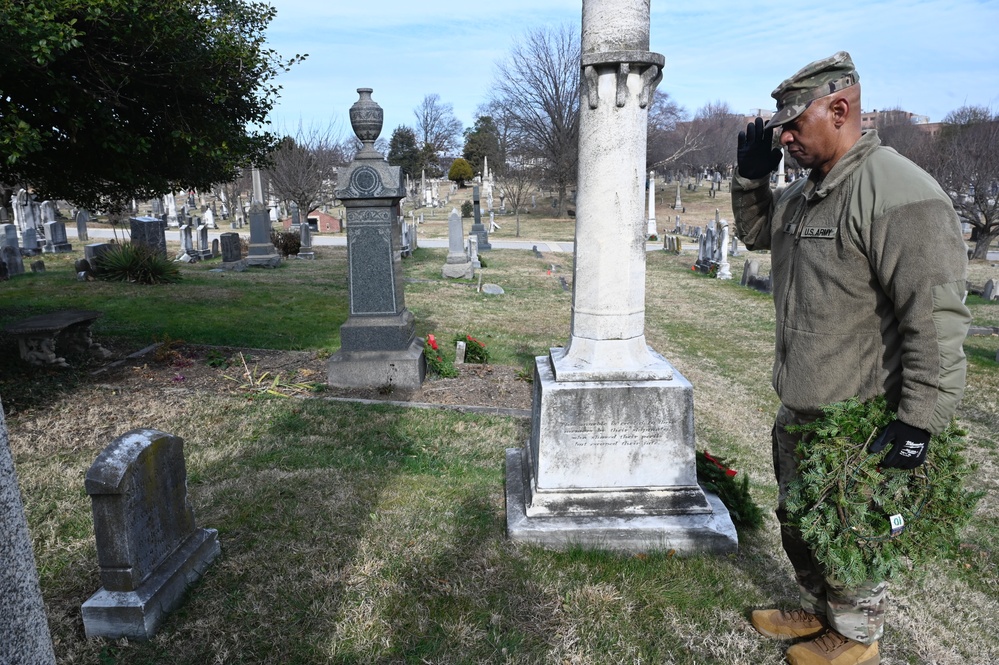 District of Columbia National Guard, District Community Attends Wreaths Across America at Congressional Cemetery