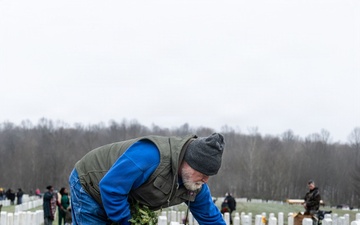 Hundreds gather to honor those interred at KVCC during annual Wreaths Across America event