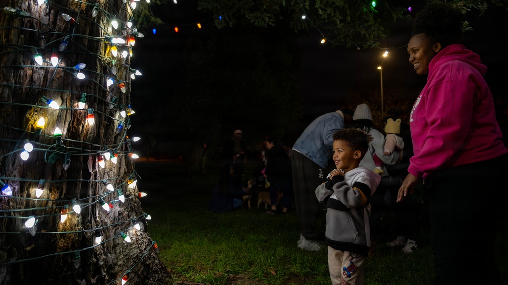 Christmas Tree lighting at Travis AFB