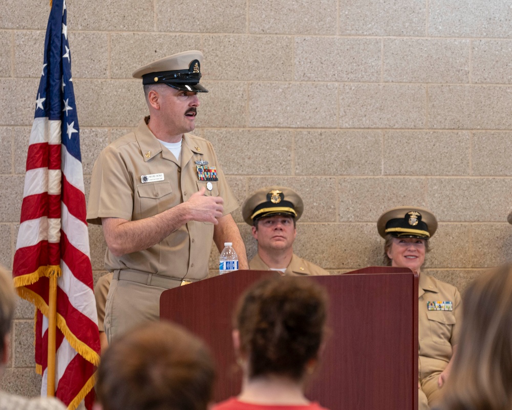 NTAG Northern Plains' Command Senior Chief attends Sea Cadets CPO pinning.