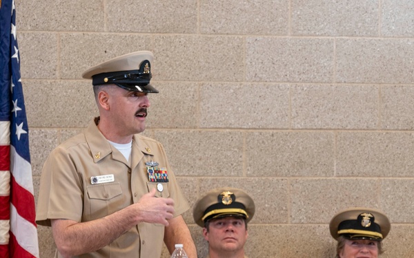 NTAG Northern Plains' Command Senior Chief attends Sea Cadets CPO pinning.