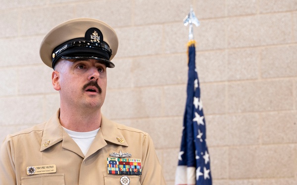 NTAG Northern Plains' Command Senior Chief attends Sea Cadets CPO pinning.