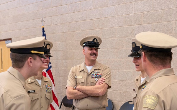 NTAG Northern Plains' Command Senior Chief attends Sea Cadets CPO pinning.