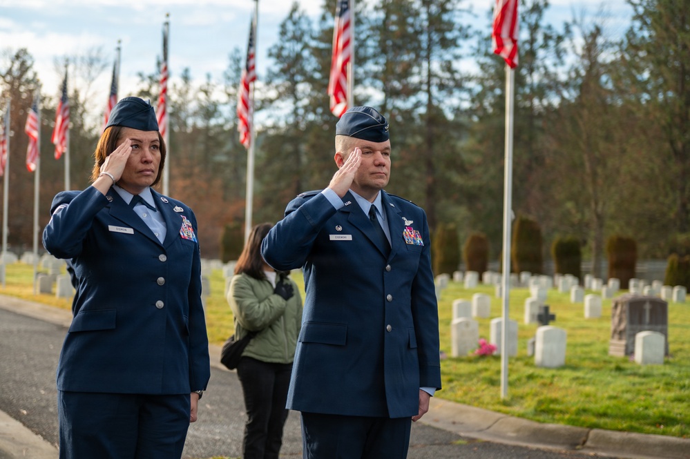 Fairchild AFB participates in Wreaths Across America in Spokane
