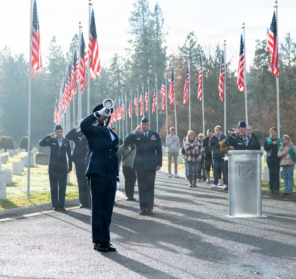 Fairchild AFB participates in Wreaths Across America in Spokane