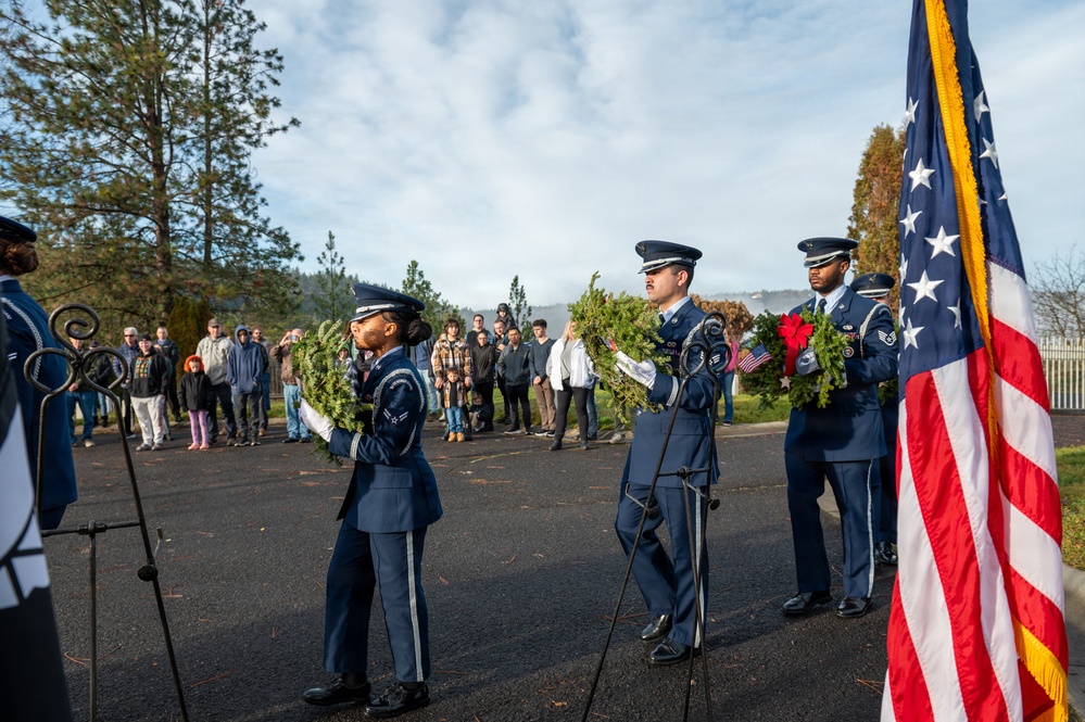 Fairchild AFB participates in Wreaths Across America in Spokane