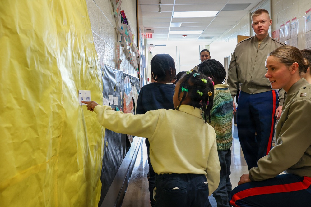 8th &amp; I Marines Deliver Books and Read to Children at Shirley Chisholm Elementary School