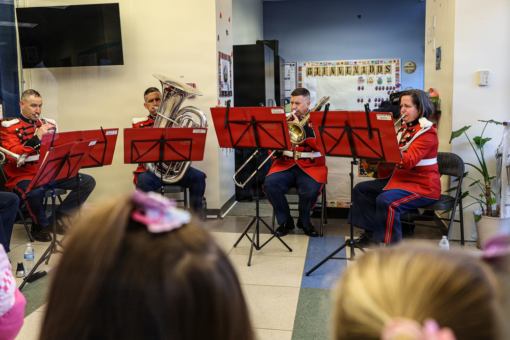 8th &amp; I Marines Deliver Books and Read to Children at Shirley Chisholm Elementary School
