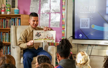 8th &amp; I Marines Deliver Books and Read to Children at Shirley Chisholm Elementary School