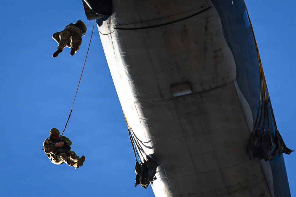 U.S. and International Paratroopers Train Together During Operation Toy Drop