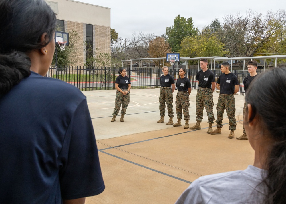 Austin North Marines visit Westwood High School