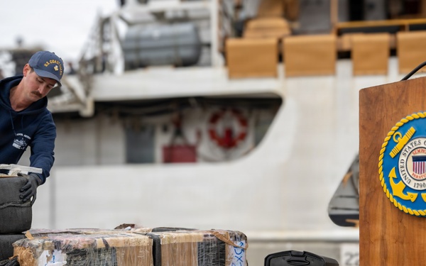 U.S. Coast Guard Cutter Active crew offloads $203.9 million in cocaine in San Diego