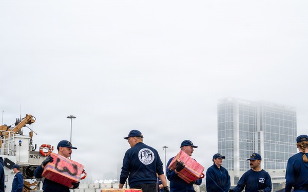U.S. Coast Guard Cutter Active crew offloads $203.9 million in cocaine in San Diego