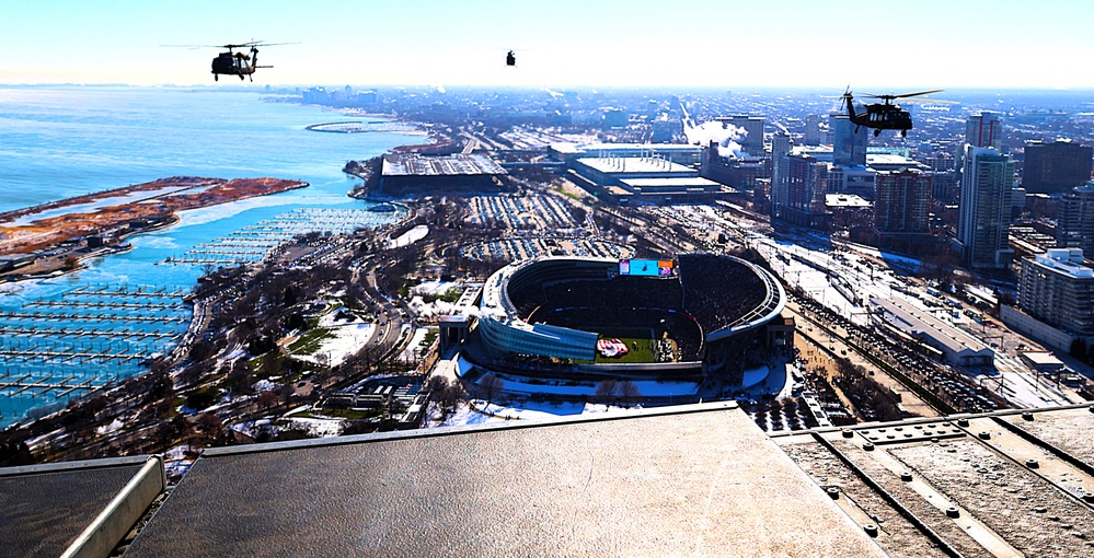 Chicago Bears Flyover: ‘Time on Target’ Helps Soldiers Prepare for Their Military Missions