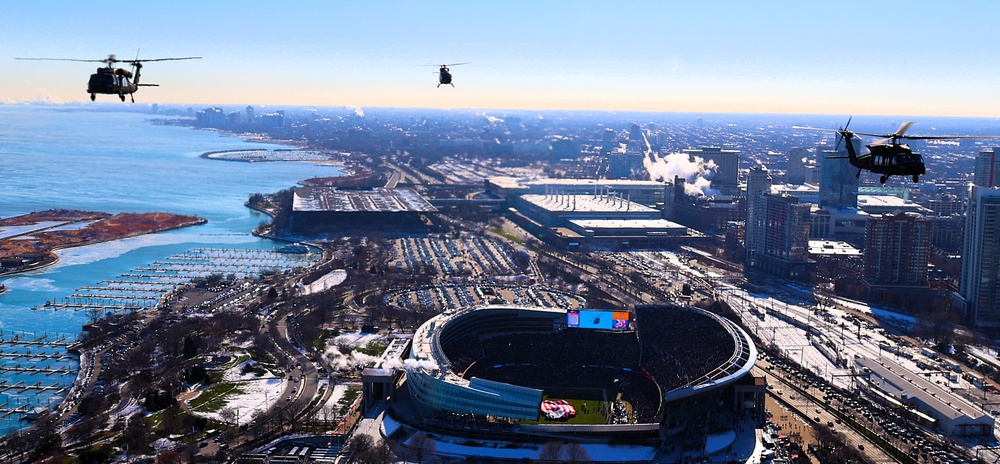 Chicago Bears Flyover: ‘Time on Target’ Helps Soldiers Prepare for Their Military Missions