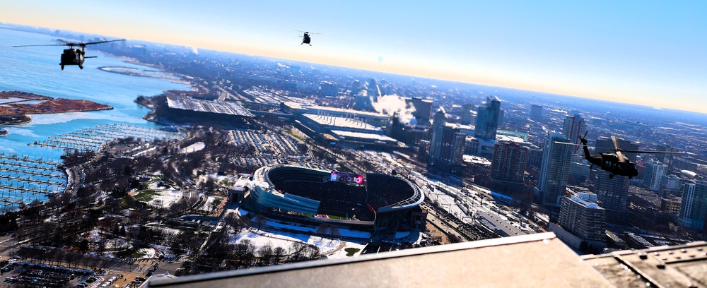 Chicago Bears Flyover: ‘Time on Target’ Helps Soldiers Prepare for Their Military Missions