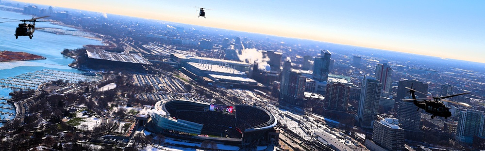 Chicago Bears Flyover: ‘Time on Target’ Helps Soldiers Prepare for Their Military Missions