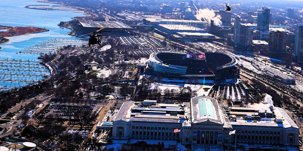Chicago Bears Flyover: ‘Time on Target’ Helps Soldiers Prepare for Their Military Missions