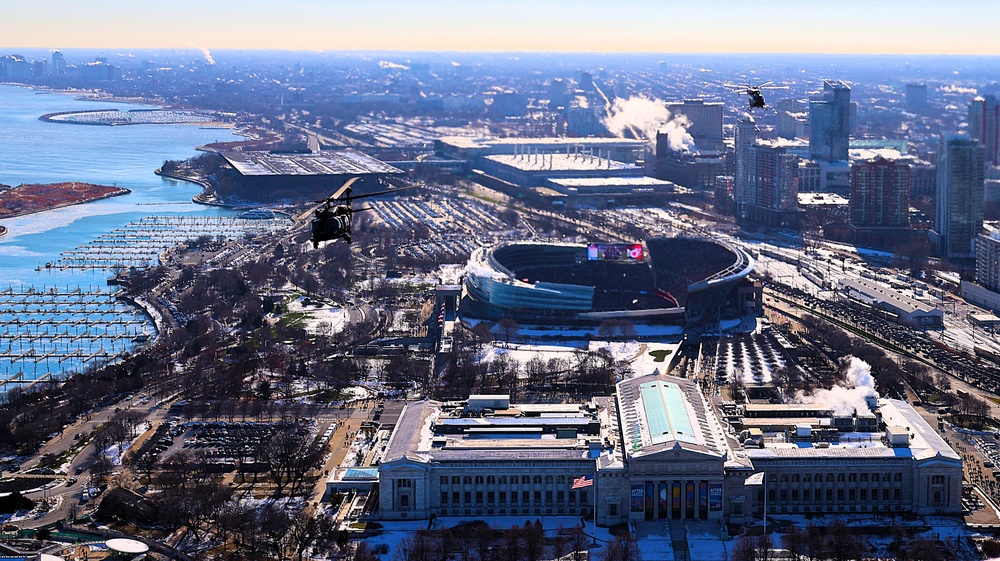 Chicago Bears Flyover: ‘Time on Target’ Helps Soldiers Prepare for Their Military Missions