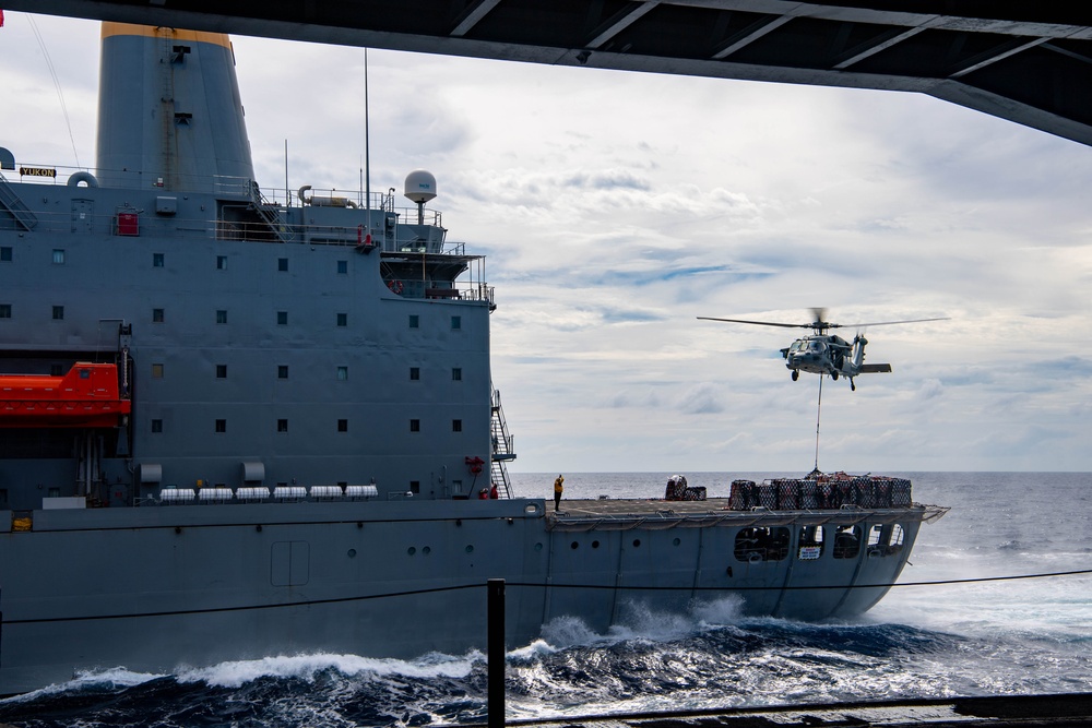 Nimitz Conducts a Vertical Replenishment-at-Sea
