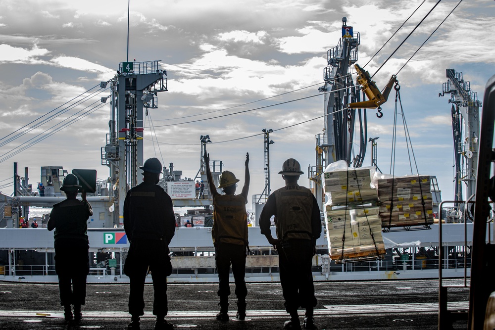 Nimitz Sailors Conduct a Replenishment-at-Sea