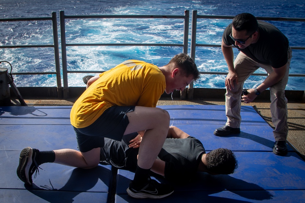 Nimitz Sailors Conduct OC Spray Course