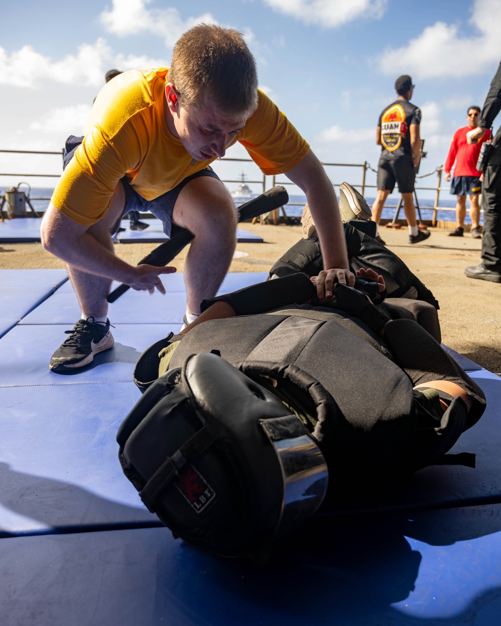 Nimitz Sailors Participate In OC Spray Training Evolution