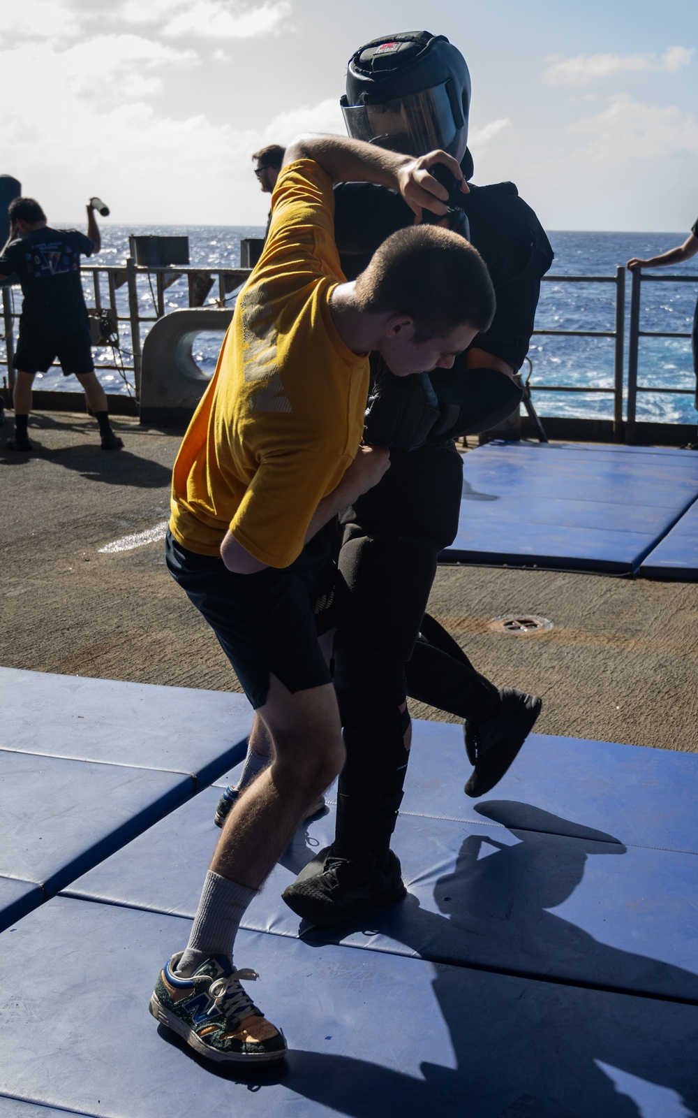 Nimitz Sailors Participate In OC Spray Training Evolution