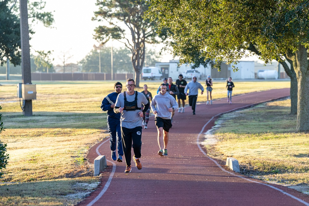 Keesler residents participate in annual Jingle Bell 5k