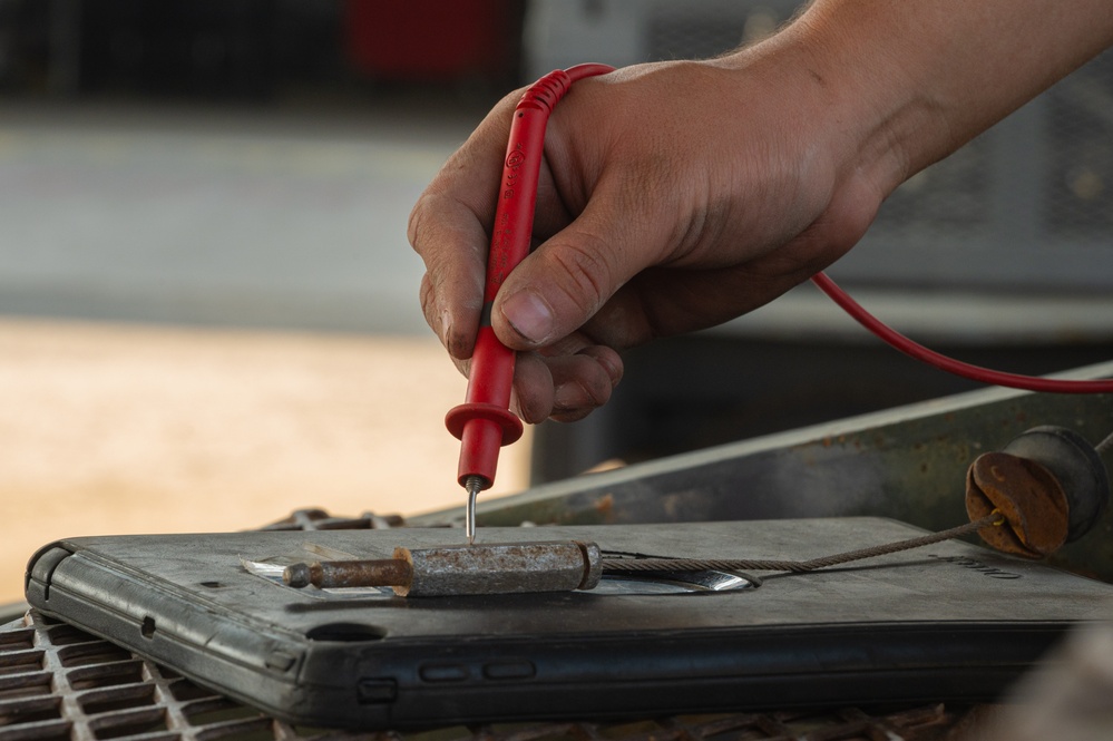 379th Aerospace Ground Equipment supports from behind the scenes