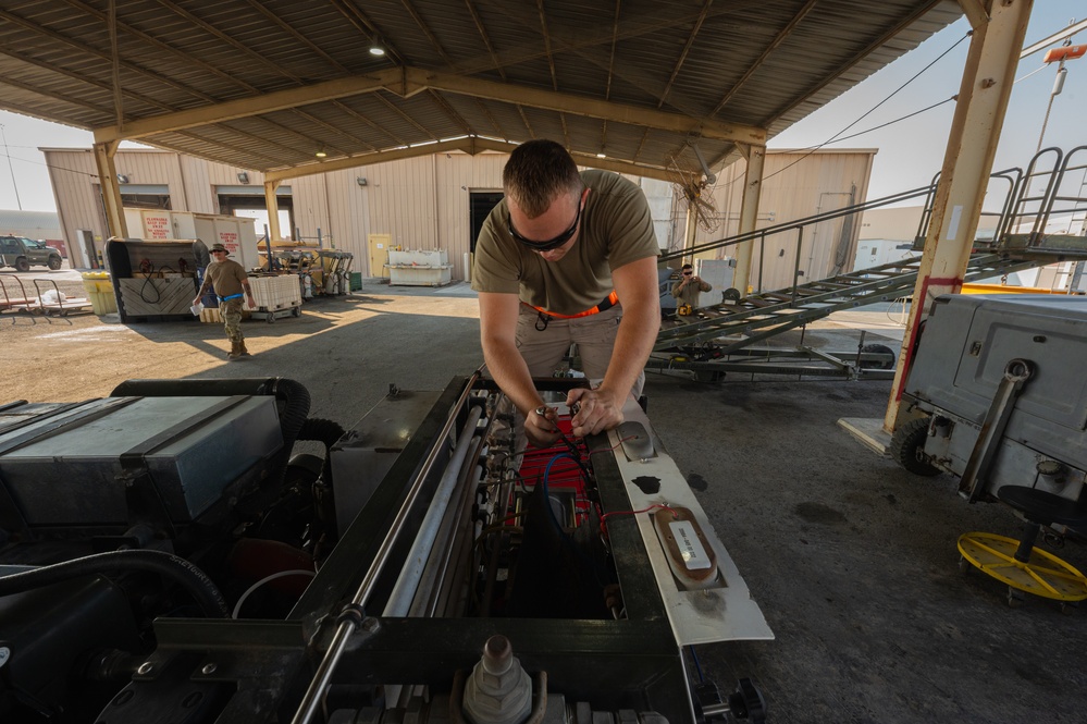 379th Aerospace Ground Equipment supports from behind the scenes