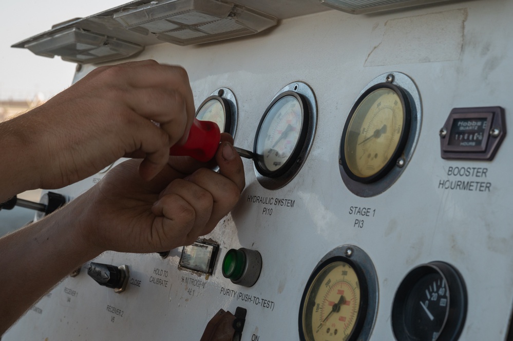 379th Aerospace Ground Equipment supports from behind the scenes