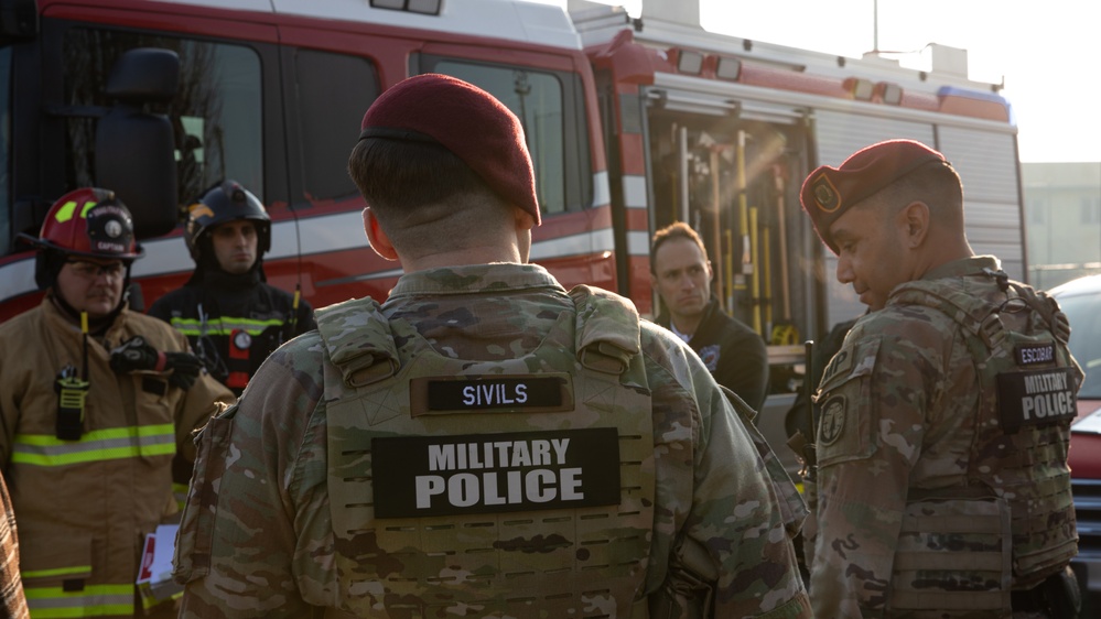 Vicenza Military Community military police and first responders train during Law Enforcement Exercise