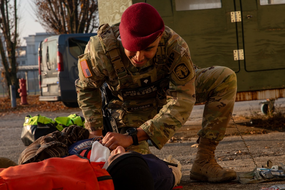Vicenza Military Community military police and first responders train during Law Enforcement Exercise