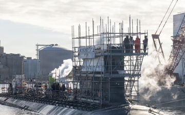 USS New Hampshire (SSN 778) Moved to NNSY's Dry Dock 3 for DMP
