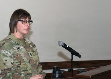 Brown takes reins as senior enlisted leader for AMLC detachment