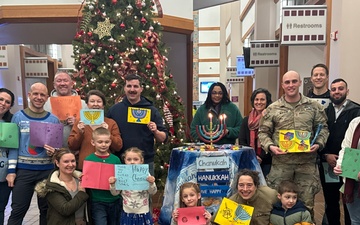 Hanukkah Menorah Lighting Brings Community Together at Fort Bragg