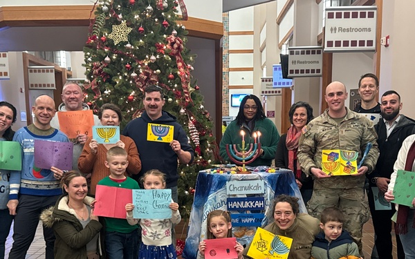 Hanukkah Menorah Lighting Brings Community Together at Fort Bragg