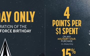 MILITARY STAR® Celebrates U.S. Space Force Birthday With Savings, Double Points